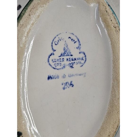 Vintage Ulmer Keramik Floral Pitcher Mid Century Pottery Germany #206 - Picture 12 of 12